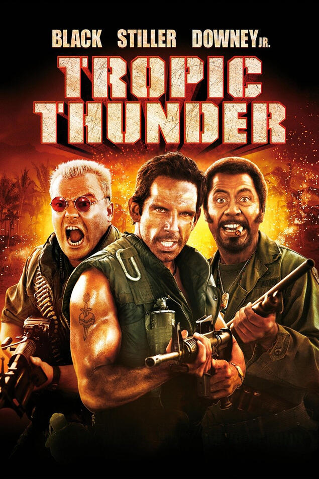 Tropic Thunder Bingo Drinking Game